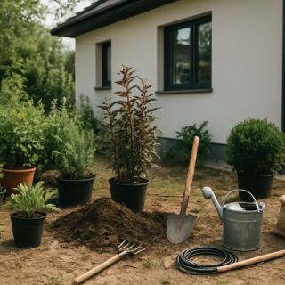 Rośliny dekoracyjne do ogrodu przy nowoczesnym domu