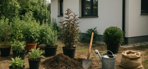 Rośliny dekoracyjne do ogrodu przy nowoczesnym domu