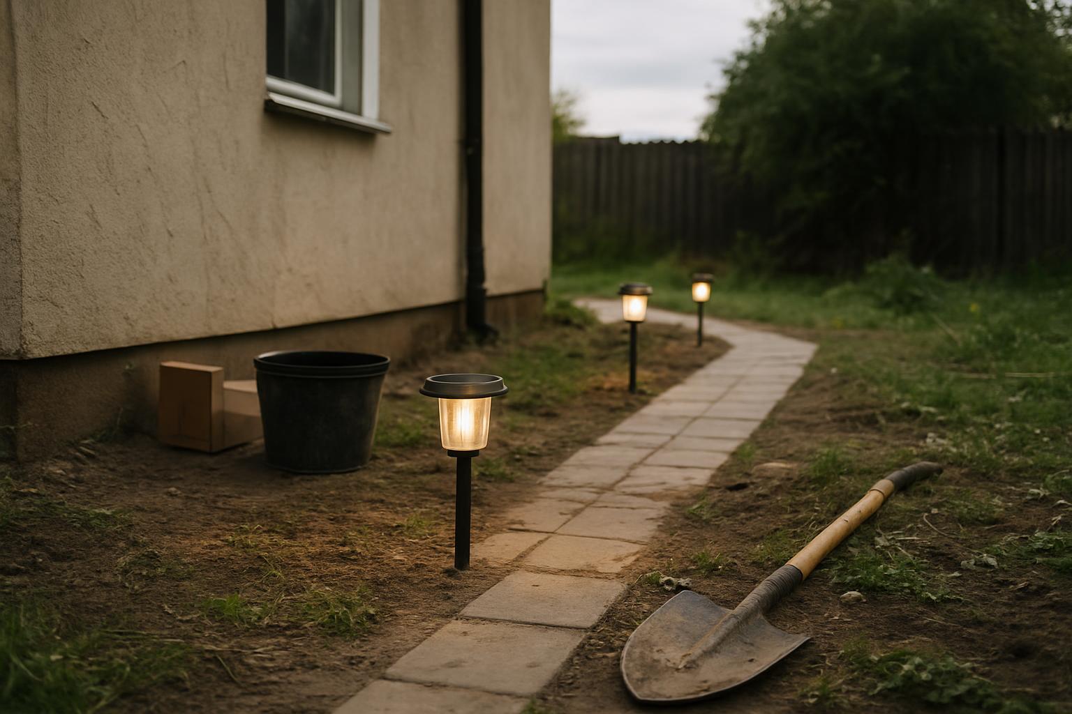 Oświetlenie ścieżek i podjazdu wokół domu
